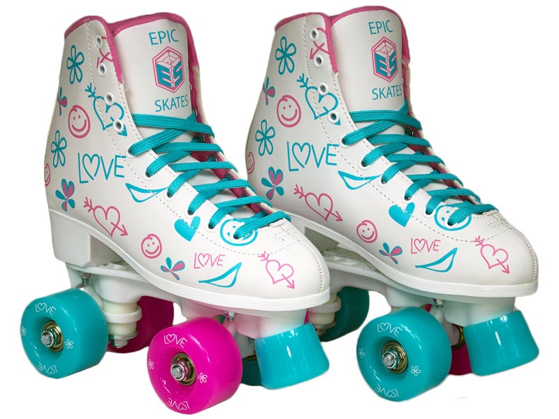 Epic Skates Frost Quad Roller Skates, White, Kids Size 1 - Image 3
